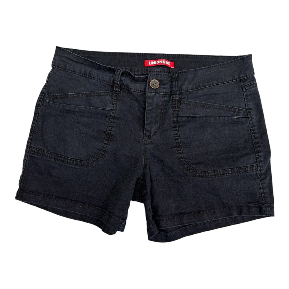 Union Bay Size 11 Black Cargo Shorts Y2K Vintage